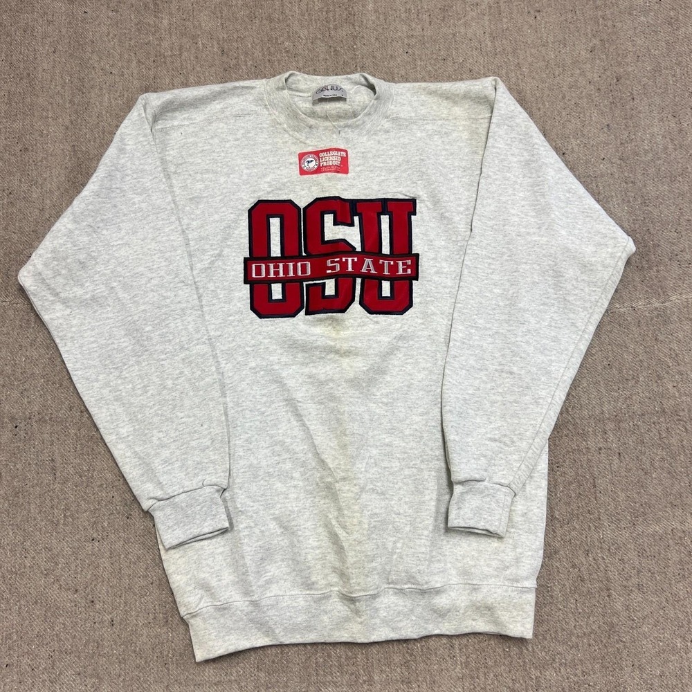 Vintage Ohio State University Sweatshirt‎ Mens Large Gray 1990s Deadstock
